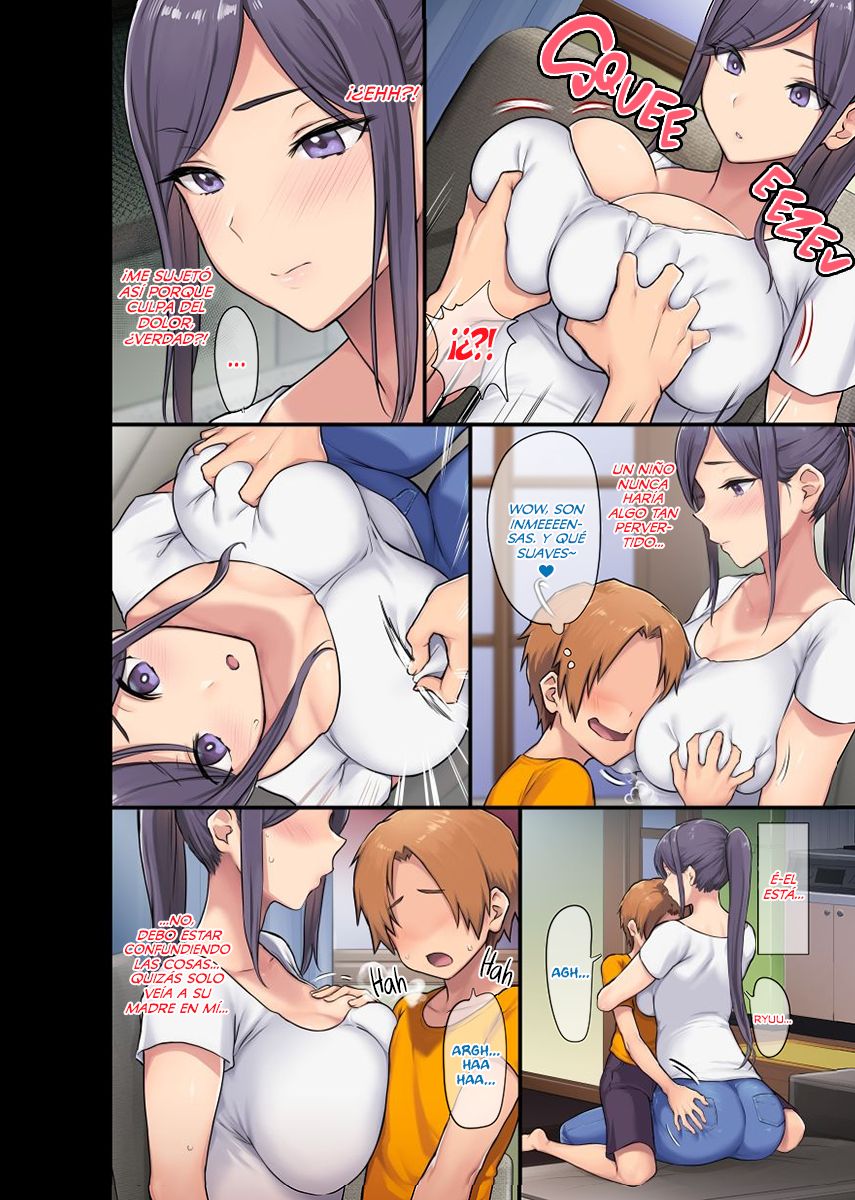 Kyonyuu Miboujin to Musuko no Waruui Otomodachi Honpen Rensai | Una Viuda de grandes tetas y el mal amigo de su hijo page 7 full