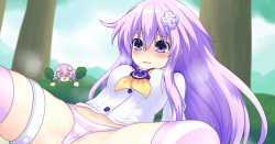 Nepgear Straddling the Dogoo